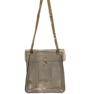 Kendra Scott Clear Bag with Gold Chain Strap